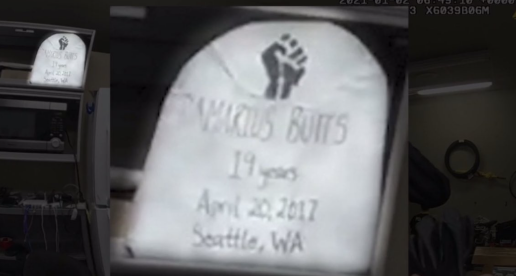 Seattle Police Mock Slain Teen With A Fake Tombstone Displayed In The Break Room